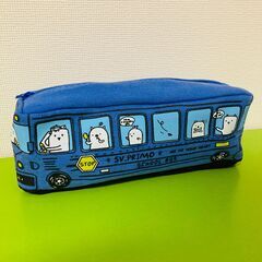 【未使用】スクールバス型 筆箱 ペンケース のりもの好きの子に！...