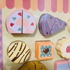 【未開封】木のおもちゃ おままごとセット ケーキ屋さん パン屋さん お支払いごっこの画像