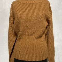 年末セール❣️未使用■GU■セーター■ウエストワイドリブセーター■茶色