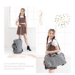 3way キャリーバッグ　旅行バッグ　グレー　44L　機内持ち込み可能の画像