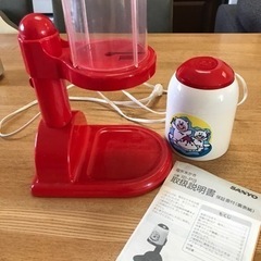 値下げ　電動かき氷機　サンヨー　IS-P3 説明書付き　古いです。の画像