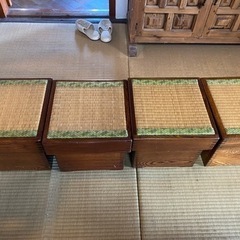 囲炉裏枠セット 椅子付きです2/15まで。の画像