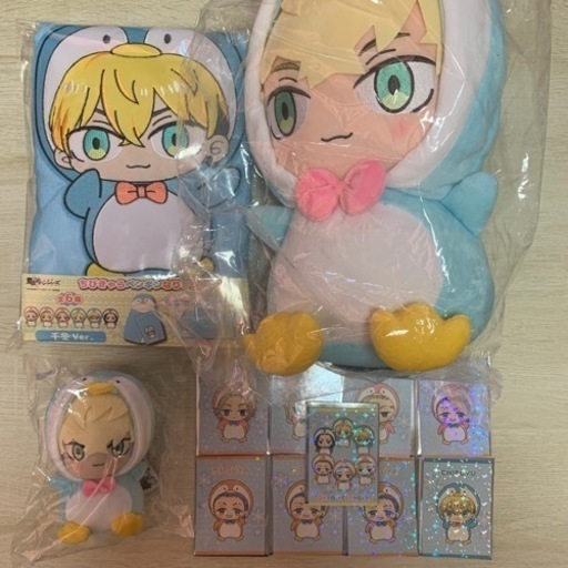 ちびキャラペンギンぬいぐるみ なりきりタオル キラキラホロカード