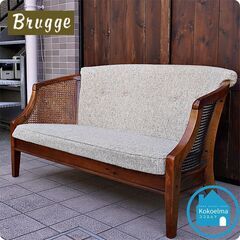 MITSUKOSHI(三越家具)の高級家具、Brugge（三越ブルージュ）の2Pソファです。英国カントリースタイルの上品でクラシックなデザインの2人掛けソファーです。/カントリーハウスCB111