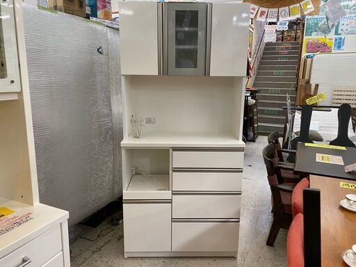 【愛品館 江戸川店】ニトリ キッチンボード 食器棚 ID:151-007345-007