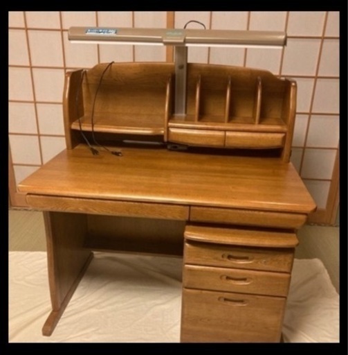 お値下げしました★くろがね学習机(鍵なし)