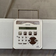 CDプレーヤー　壁掛け　白
