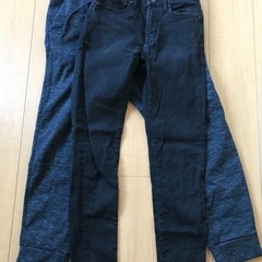 UNIQLOジーンズ　UNIQLOブロックテック　風を通さないの画像