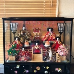 美品】雛人形3段飾りガラスケース