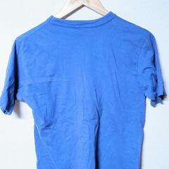 【無料】ITALIANO　Tシャツ　S～Mサイズ　青　レア　レトロ　洗濯済みの画像