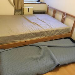 IKEA ダブルベッドフレーム すのこベッド