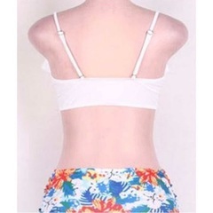 新品未使用　c.u.l　セットアップビキニ 水着　ホワイト×花柄の画像