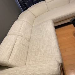 《無料》カウチソファ付き3人ソファお譲りしますの画像