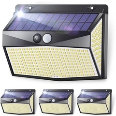 【新品】318LED 4個セット センサーライト 屋外 ソーラー...