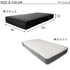 レグルス コンパクト セミシングルベッド ブラック 高密度バリューポケットコイルマットレス付きの画像