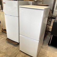 SHARP どっちもドア 137L 2ドア 冷蔵庫 2015年製 中古 リサイクル品