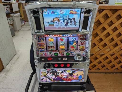パチスロ実機 快盗天使ツインエンジェル2 クルミパネル コイン不要機 家庭用電源 スロット ID：126-010774-002