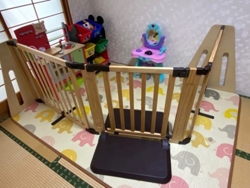 日本育児 木製パーテーションFLEX-400w 美品