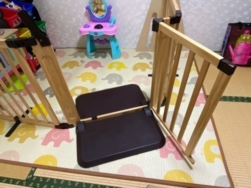日本育児 木製パーテーションFLEX-400w 美品