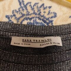 ZARA　SサイズラメTシャツの画像