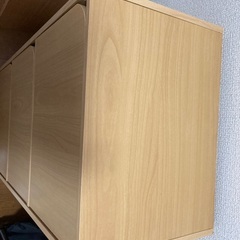 扉付き3段カラーボックスの画像
