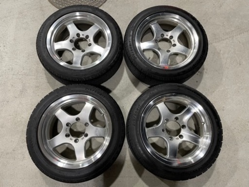 215/50R17 7.5J 6穴 アルミホイール ＋スタッドレス付き ハイエース、キャラバン、ランクル、ハイラックス