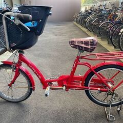 子供乗車前かご付きチャリ