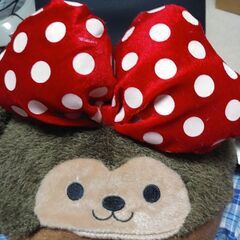 【全部で1500円！】新品未使用！ミニーマウスの収納ラック＆ぬいぐるみ＆ミニランチボックス＆メモ帳の四点セット♪の画像