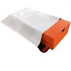 宅配ビニール袋 配送用 宅配袋 強力テープ付き 郵送 梱包 防水 白 薄手 軽量丈夫 透けない マチなしの画像