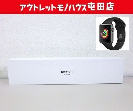 【売約済】新品 Apple Watch Series 3 42mm スペースグレイアルミニウムケース ブラックスポーツバンド アップルウォッチ MTF32J/A 札幌市 屯田店