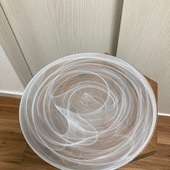 7枚セット　ガラス　食器　フラットプレート　28cm  ホワイト