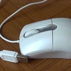 バッファロー BUFFALO USB接続 有線光学式マウス ホワイト