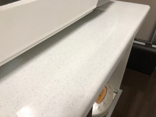 (取引決定)キッチンカウンター　グレー鏡面仕上げ