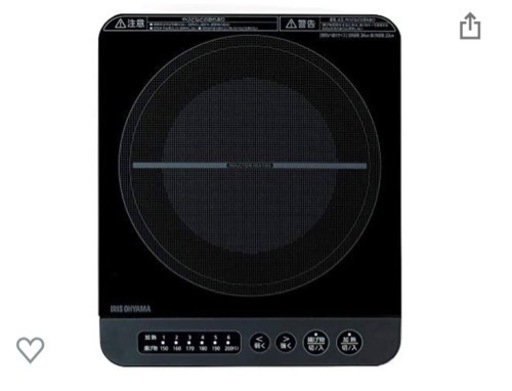中古　アイリスオーヤマ　IHコンロ ブラック