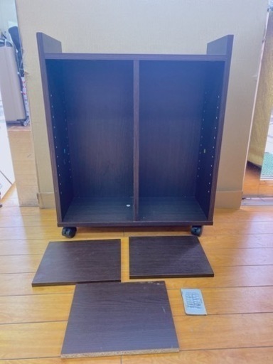 棚 木製 ダークブラウン 調節可能 中古 現状品