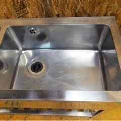 (606-0)業務用 ステンレス 2槽シンク W1200D450H800 二槽 中古品 流し台 厨房機器 飲食店 店舗
