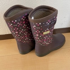【中古】ヒラミチナカノ　レインブーツ　22.0の画像