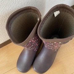 【中古】ヒラミチナカノ　レインブーツ　22.0の画像