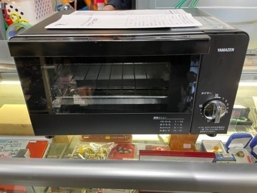 ●販売終了●オーブントースター　YAMAZEN  4枚焼き　取説付き　ブラック　中古品