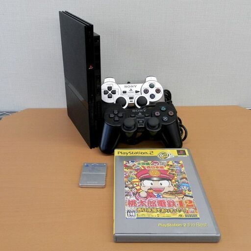 ソニー プレイステーション2 SCPH-70000 桃太郎電鉄12 コントローラー 2個 メモリーカード セット PS2 SONY PlayStation 2 札幌 西野