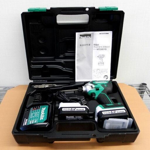 充電式 インパクトドライバ MTD001DSX 14.4V 1.5Ah 動作品 makita マキタ バッテリー2個 充電器 セット 札幌 西野