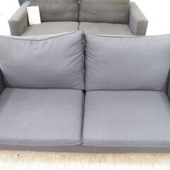 ブラウン　布　ソファ　2人掛け　中古品