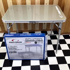 ヤマゼン　キャンパーズ コレクション　折り畳みテーブル　90×60×37.5/70ｃｍ　フォールディングテーブル　ロー＆ハイテーブル　2Way　YAT-6090の画像