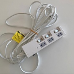 ヤザワ　個別スイッチ付節電タップ　3個口5m　白　Y02BKS3...