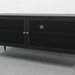 フランフラン アルバ TVボード マットブラック スチール パン...