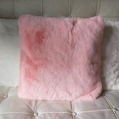 ご相談中★さしあげます★もふもふファー★2枚クッションカバー桃色ピンクの画像