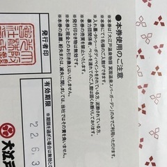 箕面大江戸温泉大人チケット３枚の画像