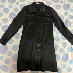 シャツワンピース 黒