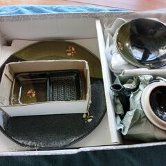 ⭐薬味皿、液入れ、皿、小鉢、合計９点⭐模様がきれい（天婦羅、ナベ...