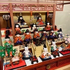 雛人形 ガラスケース入り ひな人形 松好作 アンティークの画像